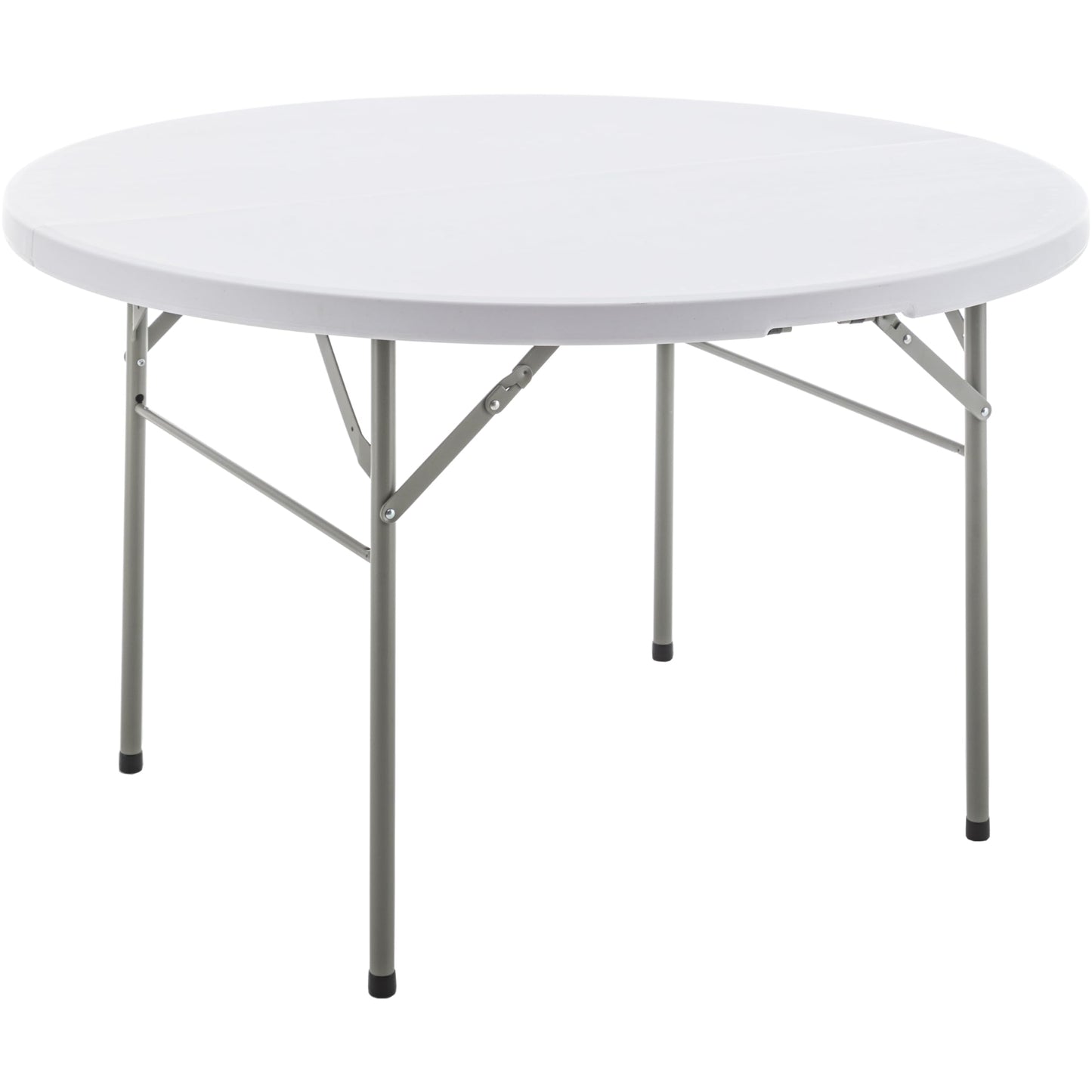 BTEXPERT Set of 5, White 4 Ft 48inch Round Plastic Folding Table Commercial Portable for Banquet Dining Wedding Party Events Home Kitchen Patio Backyard Indoor Outdoor