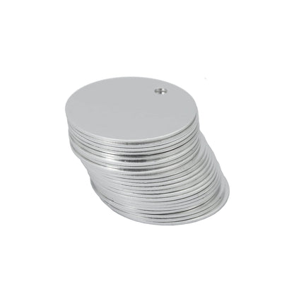 StayMax Round Aluminum Blank Tags Stamping Blanks Engraving Blanks 25 Pack (Siver)