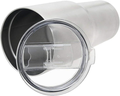 Tumbler Lid for 30 Oz Yeti Rambler, Old Style RTIC, Ozark Trails Cooler Cup - Sliding Splash Proof and Straw Friendly