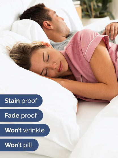 Skiennix Extra Deep Full Sheet Set | 6-Piece Breathable Cooling Bedding - Soft, Wrinkle-Free White Sheets