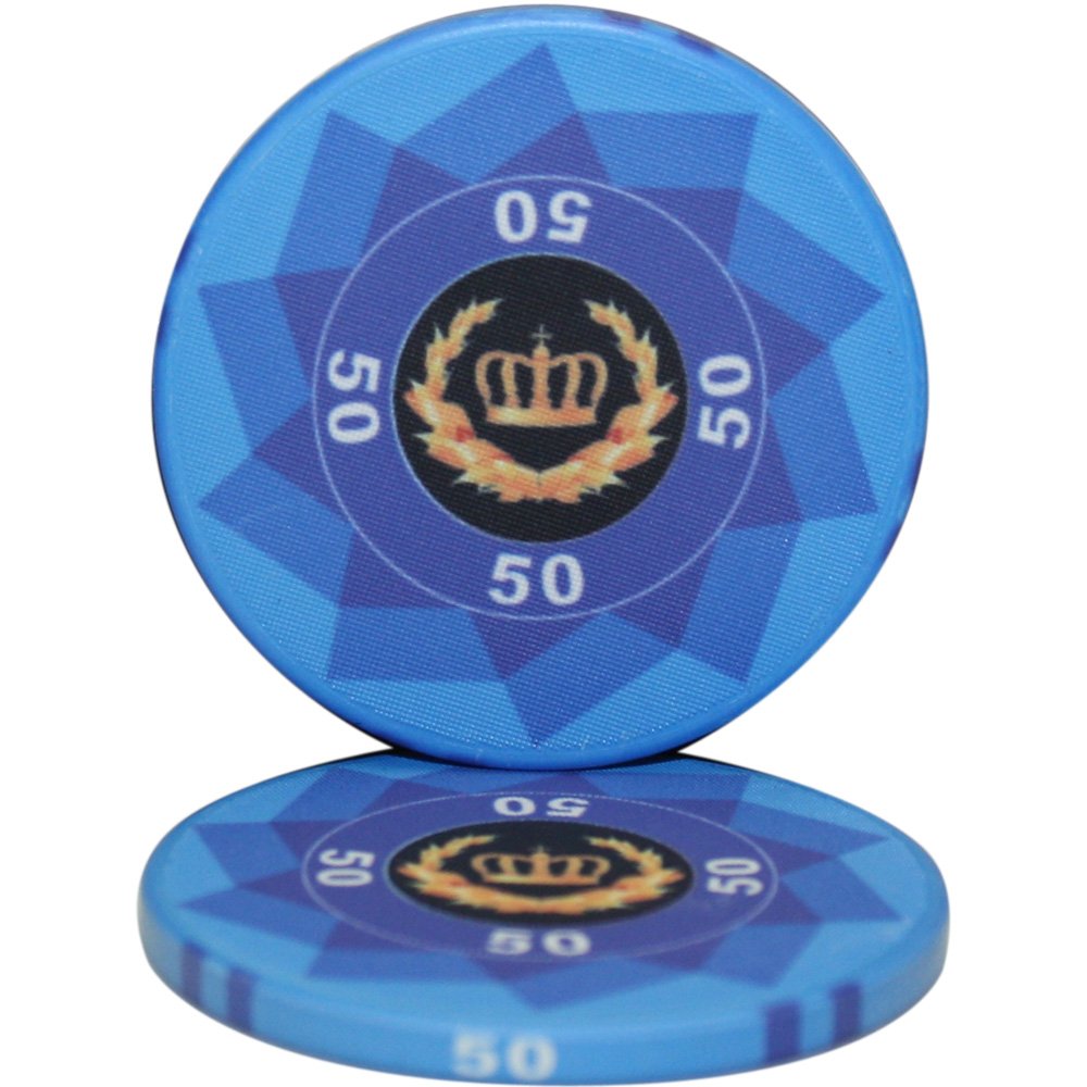 MRC 1000pcs Laurel Crown Ceramic Poker Chips Set with Aluminum Case Custom Build