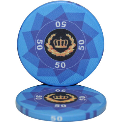 MRC 1000pcs Laurel Crown Ceramic Poker Chips Set with Aluminum Case Custom Build