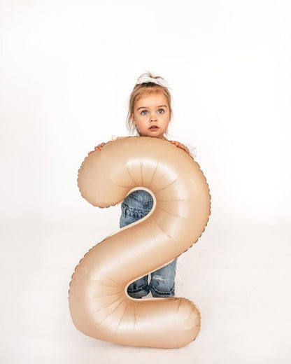Light Brown Number Balloon - 40 Inch Tan 0 Balloon | Beige Birthday Decorations for All Ages