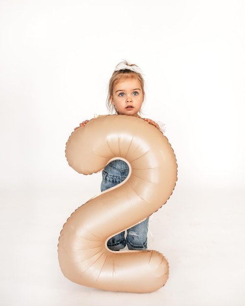 Light Brown Number Balloons - 40 Inch Tan 0 & Khaki 10-50 | Beige Birthday Party Decorations