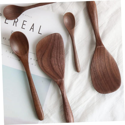 Black Walnut Cutlery Set for Kids: Japanese Tools, Bamboo Cooking Utensils, Child Suit