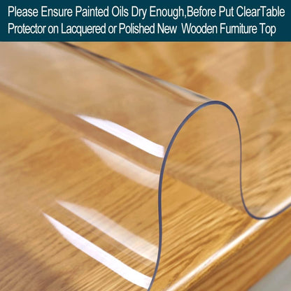 12x28 inch Wadrac Clear Table Protector Plastic Table Cloths PVC Night Stand Table Cover Mat Office Desk Mat Shelf