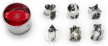 Fox Run Linzer Cookie Cutter Set, 6-Piece, Stainless Steel, 2.5 x 2.5 x 1.75 inches