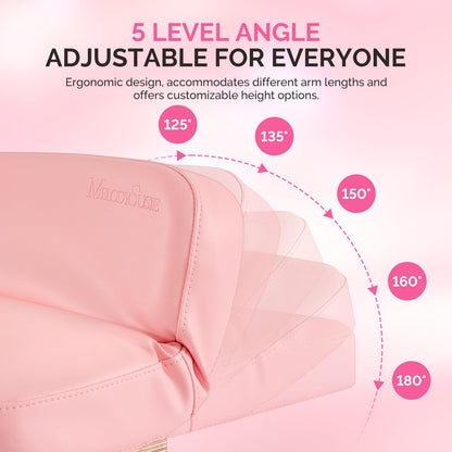 MelodySusie LED Manicure Table Lamp for Nail Techs with Foldable Manicure Arm Rest for Nails Tech