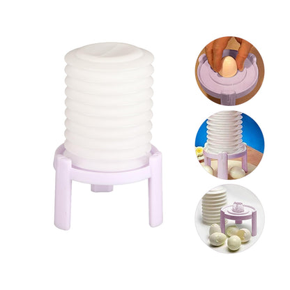 Egg Shell Remover Boiled Egg Extractor Egg Shell Peeler Huller Portable Kitchen Tools Egg Shell Remover (White)