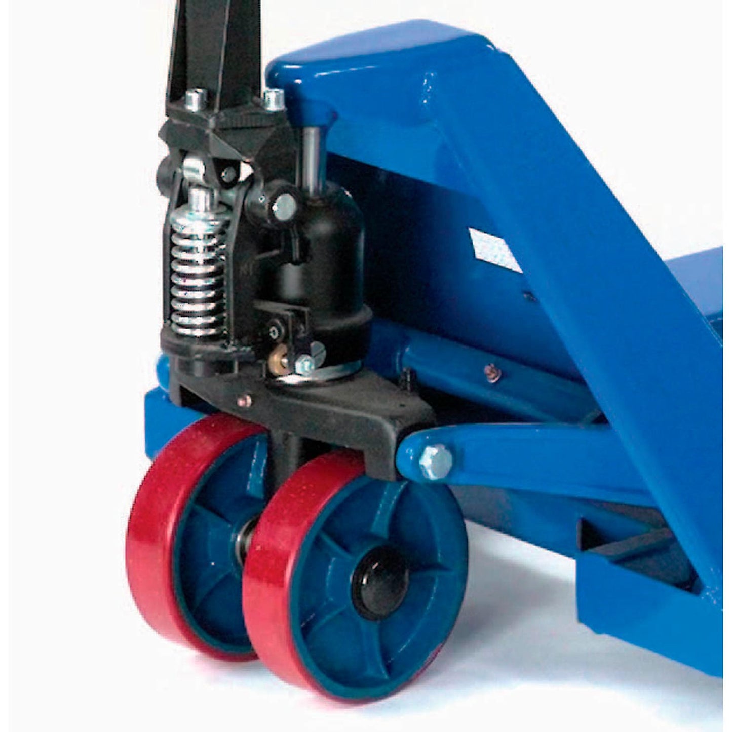 Global Industrial High Capacity Pallet Jack with 27" W x 36" L Forks, 6600 Lb. Capacity, Manual Duty Truck for Warehouse, Manufacturing and Retail, Blue Powder Coat Finish