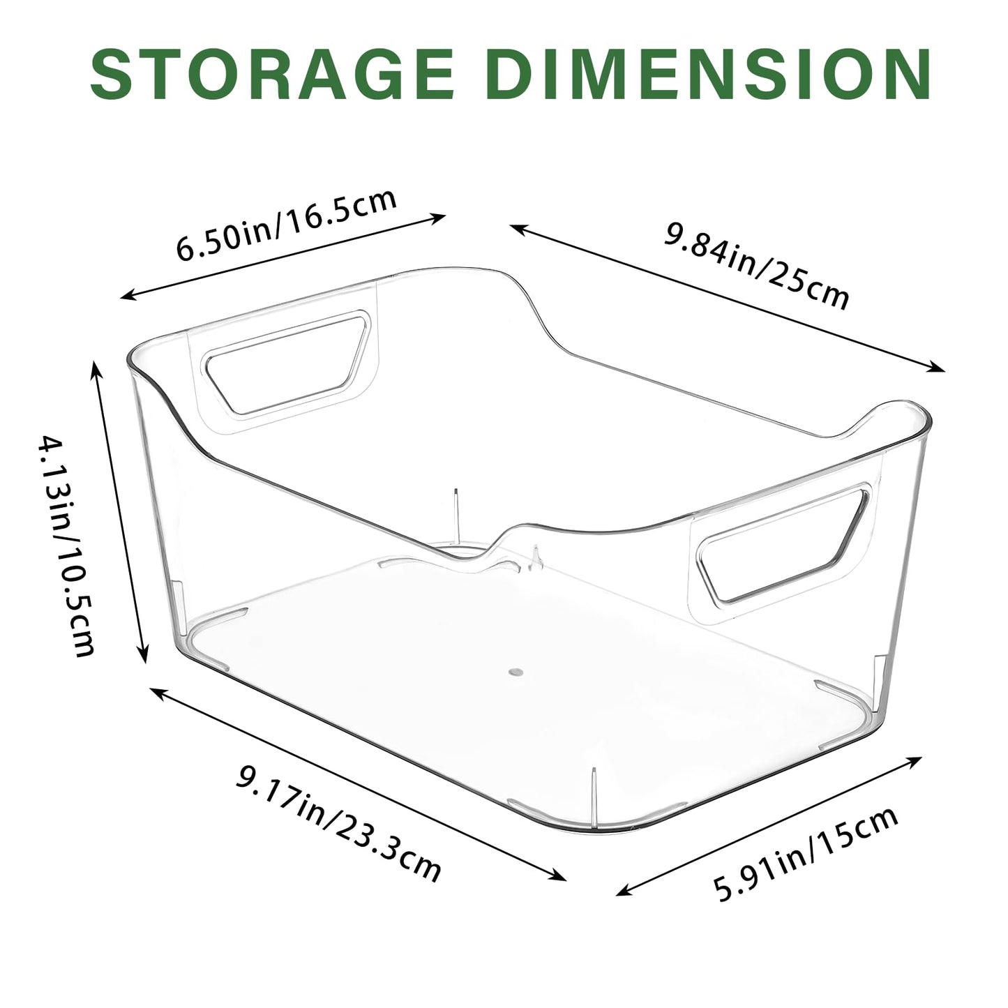 AntStep 12 Pack Clear Plastic Storage Bins, Pantry Organizers and Storage, Clear Pantry Organizer Bins, Plastic Containers with Handle for Kitchen,Freezer,Cabinet,Closet,Bathroom Under Sink Storage