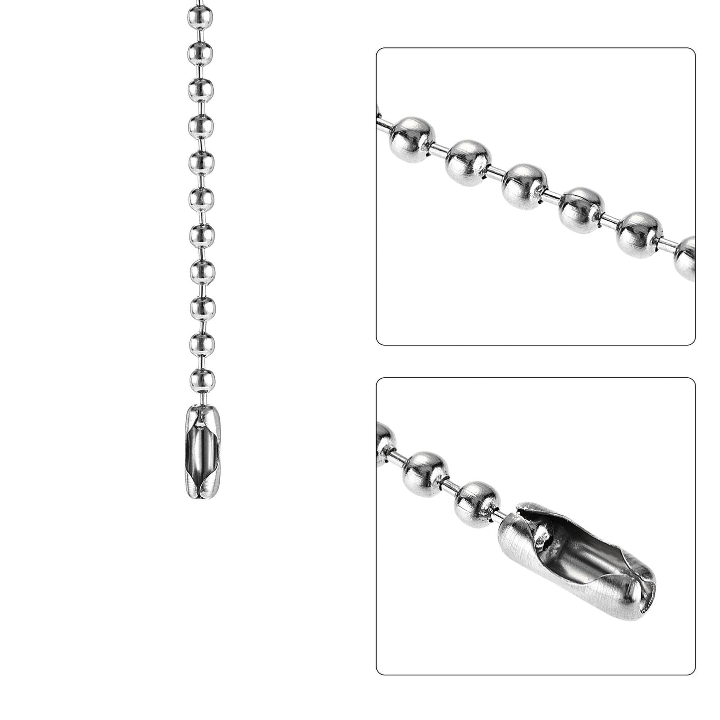 uxcell 20 Inch Ceiling Fan Pull Chain, Decorative Crystal Fan Pull Chain Ornament Extension, 3mm Diameter Beaded Diamond Pendant, Clear 2Pcs