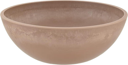 PSW Pot Collection | M30TP 12-Inch Low Bowl Planter - Drillable, Shallow Design for Succulents & Herbs, Taupe