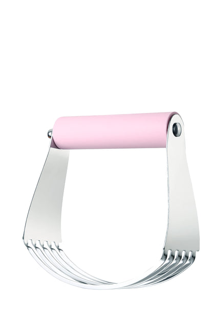 Spring Chef Large Dough Blender For Baking, Professional Dough Cutter Tool, Stainless Steel Puff Pastry Cutter Tool, Dishwasher Safe Pastry Blender for Easy Mixing - Pink Lemonade