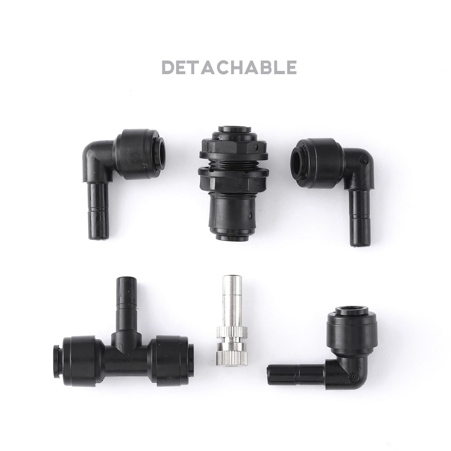 Vexplo Reptile Misting Spray Nozzle for Rainforest Tank Pet Cooling Adjustable Reptile Nozzle Fogger Mist Sprinkler for Full Water Coverage, Replacement Micro Spray Nozzles, 2PCS