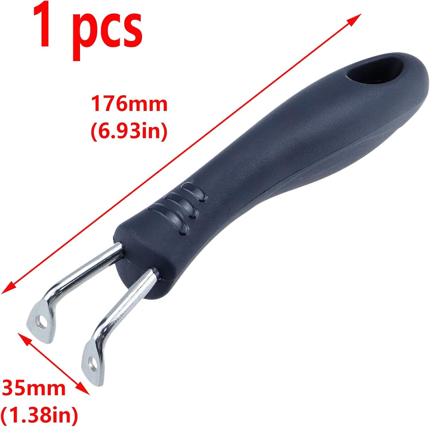 Universal Pot Handle, Bakelite Metal Replacement Cookware Handle with Screws and Screwdriver, 1Pcs (Black)