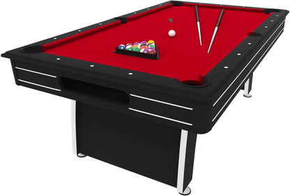 Fat Cat Tucson 7 Foot Pool Table with Automatic Ball Return, Billiard Table with Arcade Style Black Finish, 818 Bumpers, Includes Cues and Balls