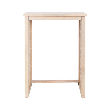 Kate and Laurel Karni Modern Mango Wood Living Room Nesting Tables, Set of 2, Whitewash, Decorative Coastal Solid Wood End Tables for Use as Bedroom Nightstands or Entryway Decor Accents