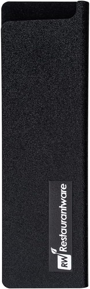 Restaurantware Sensei Knife Sleeve 6.5 x 2 Inch - 1 Knife Protector with Felt Lining, Black Plastic Blade Guard