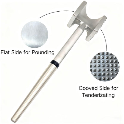 Meat Tenderizer, Heavy Duty and Sturdy Meat Hammer, Masher, Kitchen Double Sided Meat Tenderizer Tool for Tenderizing Steak, Beef, Chicken, and Nuts