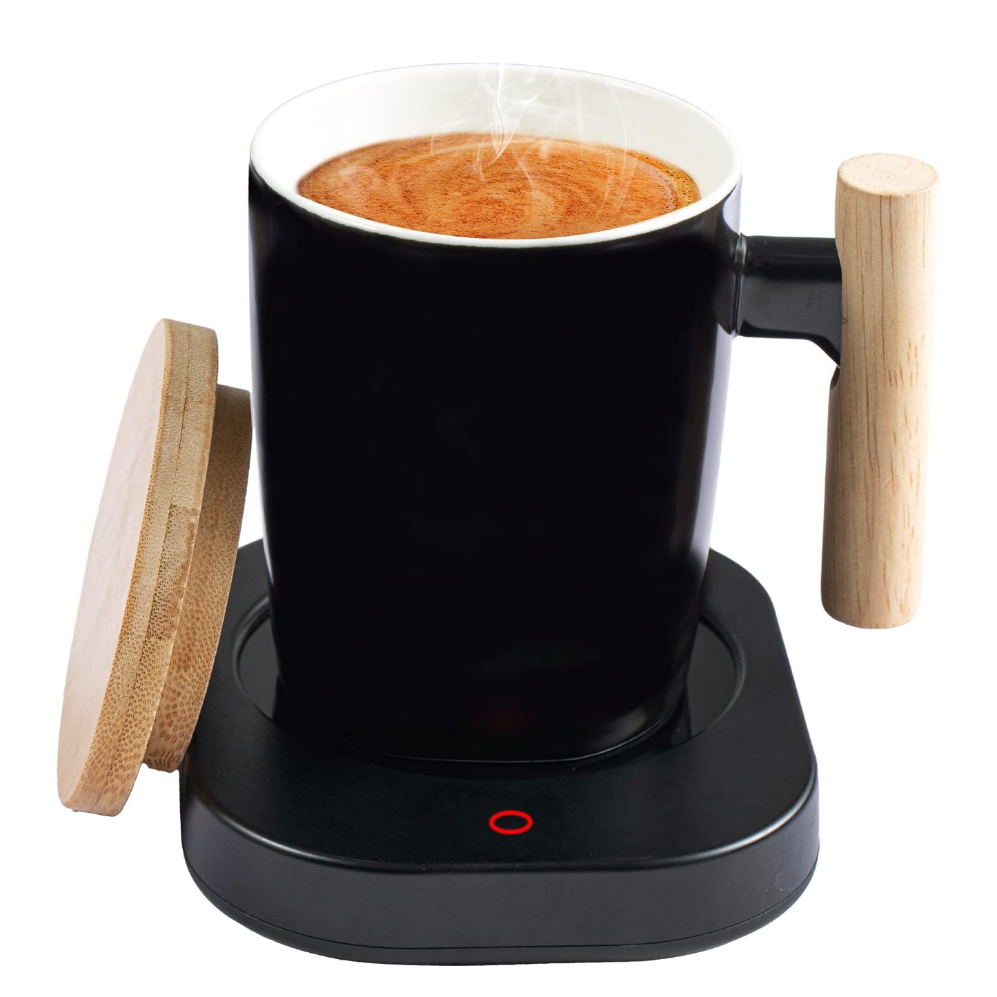 HOWAY Coffee Warmer & Mug Set, Cup Heater for Desk Temperature Control and Smart Auto Shut Off, 14oz, Two temperatures