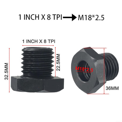 Wood Lathe Chuck Adapter, 18mmX2.5 To 1-8TPI, Lathe Headstock Spindle Adapter, Woodworking Lathe Chuck Thread Converter For Metal Or Wood Turning, CNC Machining