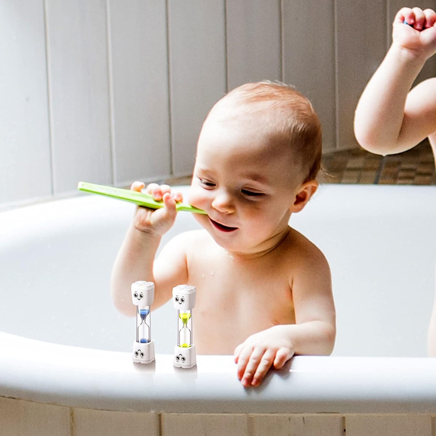 Weewooday 4 Pieces Toothbrush Timer for Kids - 2 Minute Sand Timer for Proper Tooth Brushing (Blue, Red, Purple, Yellow)