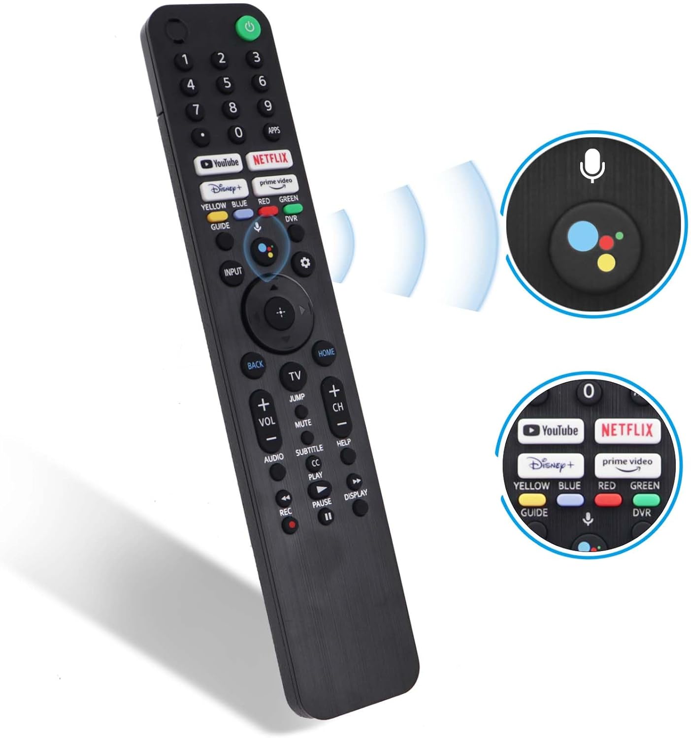 RMF-TX520U for Sony Smart TV & Bravia TV with Voice Control - Replacement Remote for Sony 2019-2023 XBR/KD/XR Series, X80J, X85J, X90J, A80J etc - 1 Year Warranty