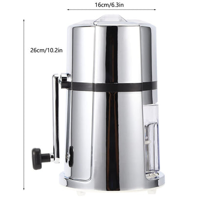 Manual Ice Crusher, Hand Crank Ice Crusher, Commercial Household Portable Shaved Ice Crusher Ice Shaver with Stainless Steel Blade for Snow Cone, Slush