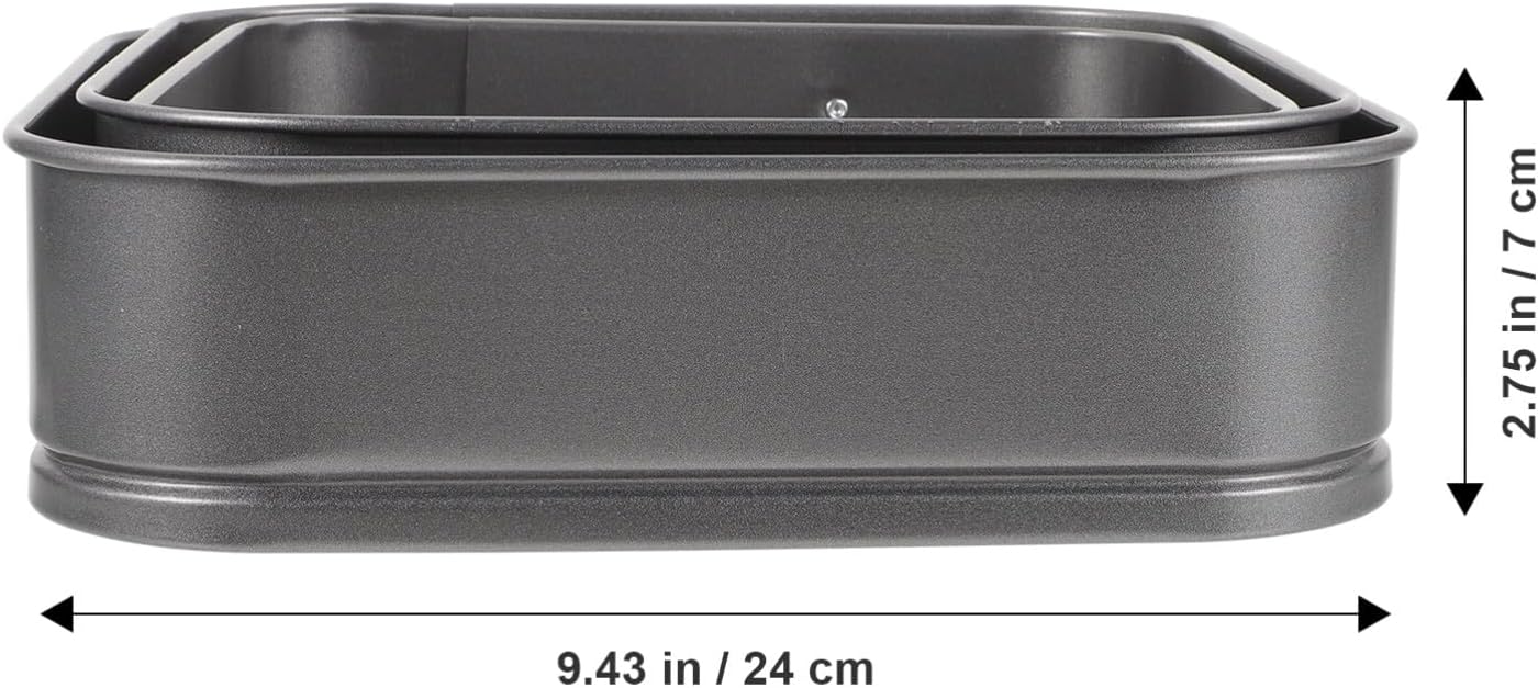 ULTNICE 3PC Non Stick Baking Pan Set, Deep Baking Pans for Cake, Loaf, Square, Muffin Molds Baking Supplies