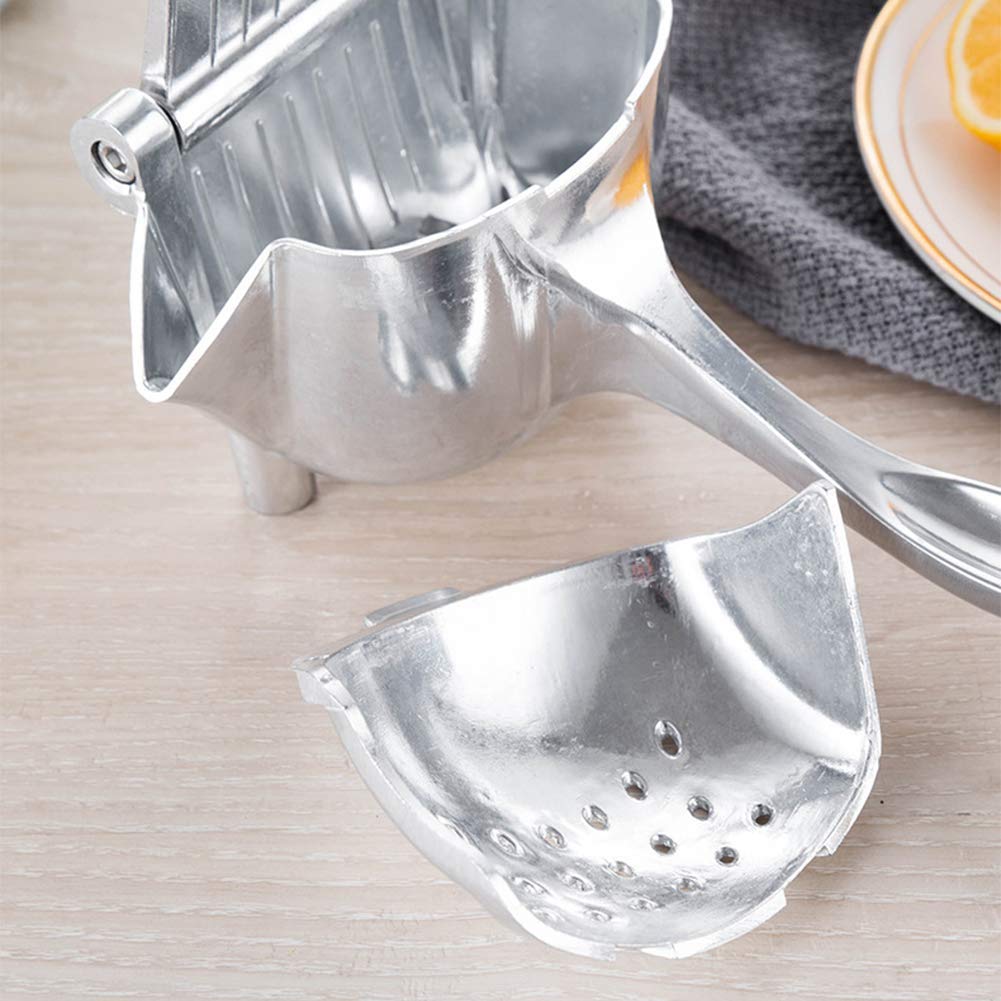 Manual Fruit Press Juicer, Heavy Duty Single Press Lemon Squeezer Premium Quality Metal Aluminum Alloy Hand Juicer Fruit Squeezer for Lemon, Orange, Grape1 Pack
