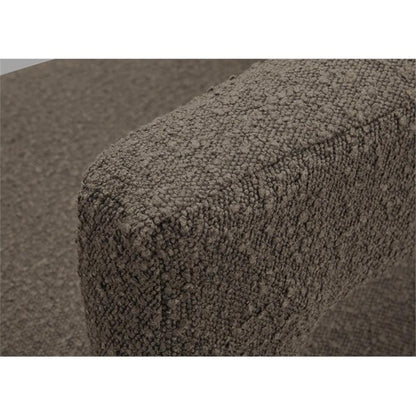 Meridian Furniture Athena Collection Modern | Contemporary Boucle Fabric Upholstered Accent | Dining Chair, 25" W x 21" D x 27" H, Brown