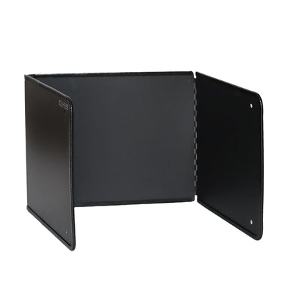 LTSEAME Large 3 Sided Splatter Guard for Frying Stove Top,Oil Splash Guard Cooking for Stove,Non Stick Foldable Splatter Screen for Stove Top (Black)