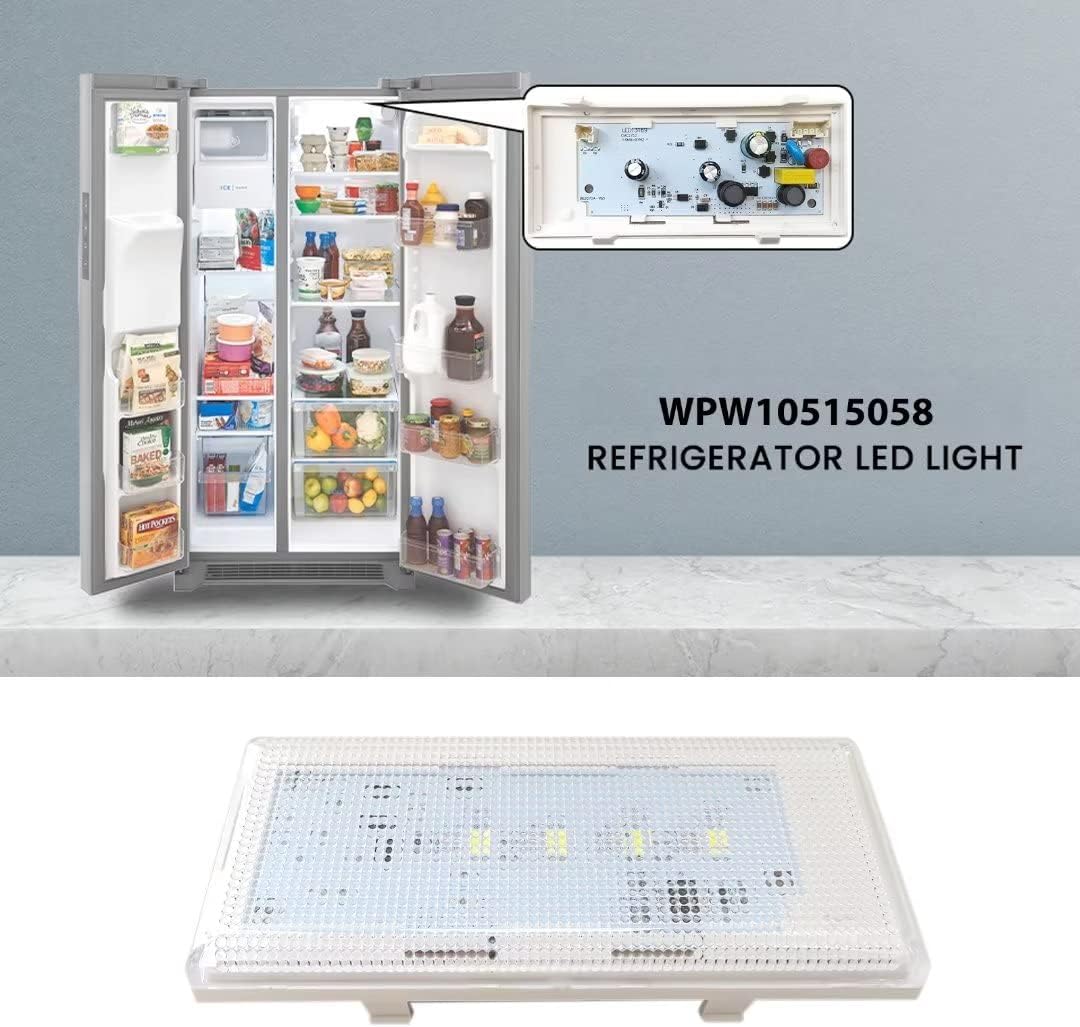 W10515058 Refrigerator Freezer LED Light Replacement for GE Models, Compatible with WPW10515058