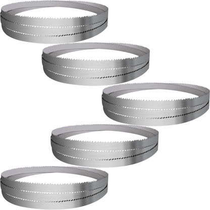 144" Sawmill Bandsaw Blades 5-Pack Compatible with Wood-Mizer, Bandsaw Blades Compatible with Woodland, Harbor Freight, Frontier, Timbery,TMG Industrial Mills, 10°All-Purpose Sawing