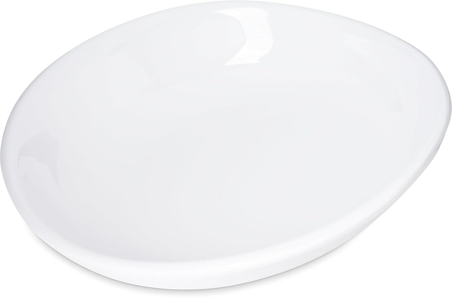 Carlisle FoodService Products Stadia Reusable Plastic Pasta Plate, Melamine, 9.5 Inches, White