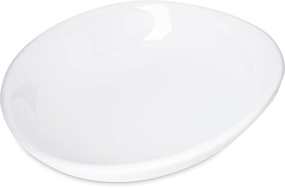 Carlisle FoodService Products Stadia Reusable Plastic Pasta Plate, Melamine, 9.5 Inches, White