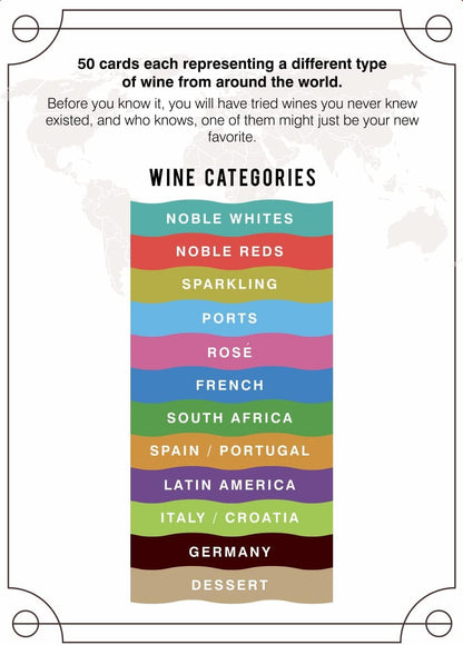 VINO CARDS SMELL DARK FRUIT TASTE BLACKPEPPER PAIRS WITH LAMB GOUDA BEEF Vino Cards: Wine Tasting Game - Complete