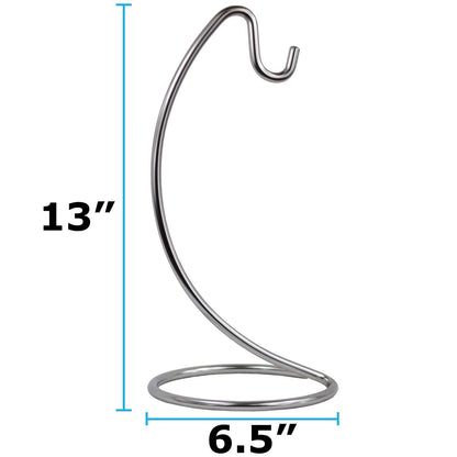 Blue Donuts Modern Banana Hanger - Chrome Banana Stand for Kitchen Countertop
