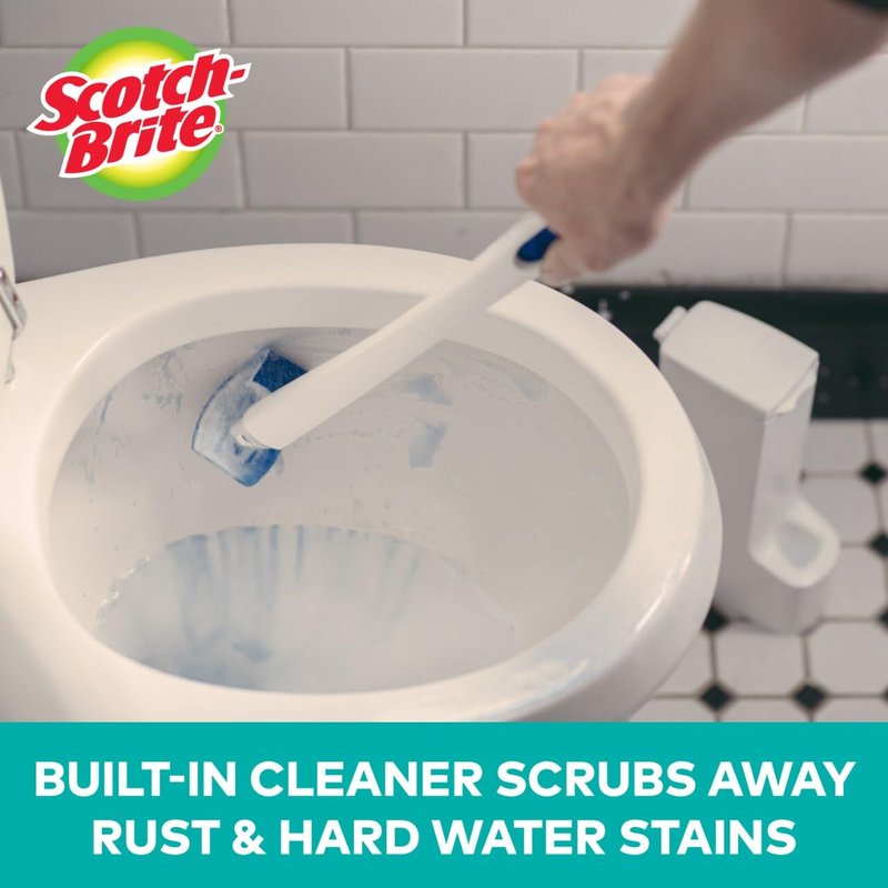 Scotch-Brite Disposable Toilet Cleaner Refill Pads, Disposable Refills with Built-In Bleach Alternative, Removes Rust & Hard Water Stains, 40 Disposable Refills