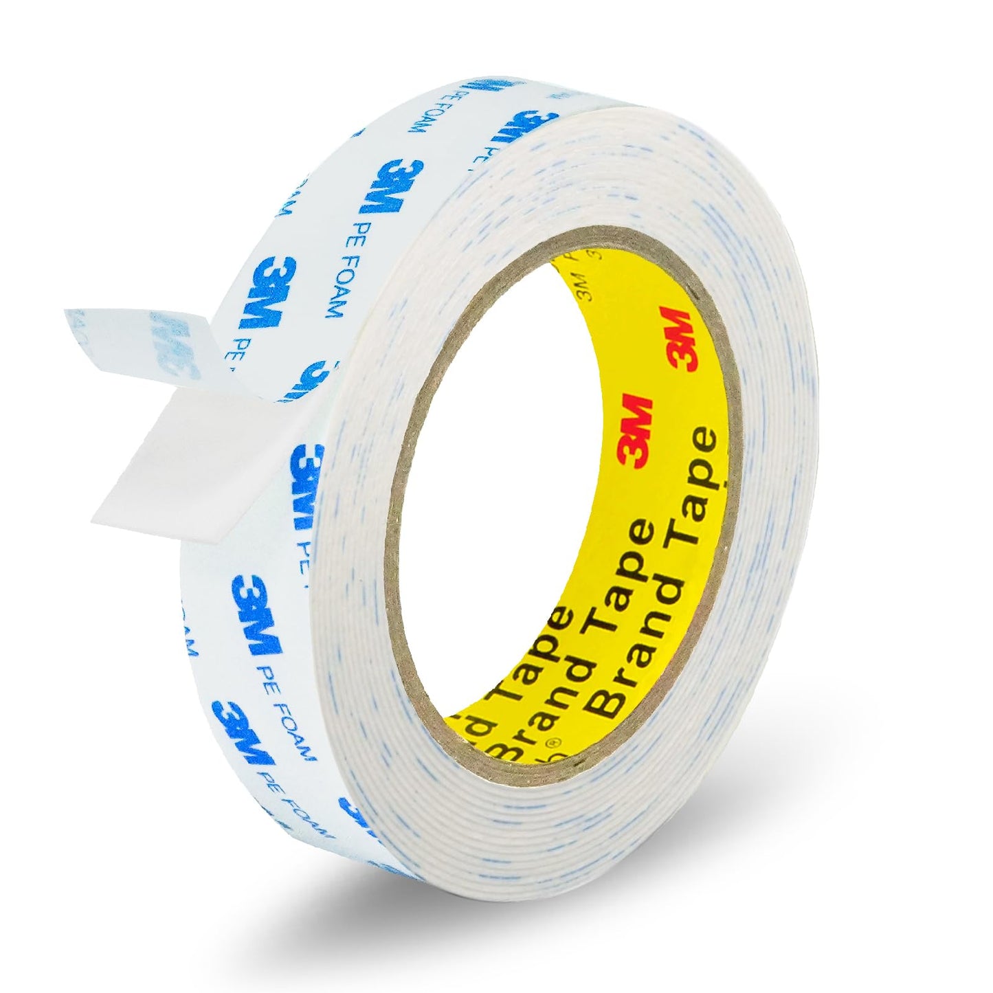 3M Double Sided Tape 1"×16.5ft No Residue,Picture Hanging Strips Heavy Duty Mounting Tape, Removable PE Foam Tape Waterproof for Poster Tape, Carpet Tape Rug Gripper,Art & Craft Tape