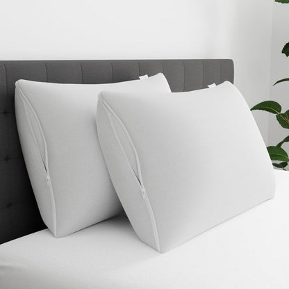 Set of 4 Standard/Queen AllerEase Pillow Protectors - Moisture Wicking, Advanced Allergy Protection - Premium Polyester, Zippered Protectors