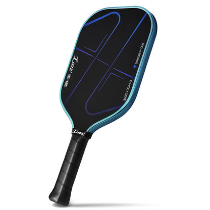 Luzz Pickleball Paddle, Thermoformed Blue Blaze Inferno 3D Grooved Carbon Fiber Pickleball Paddles Microporous Polymer Core Exceptional Spin and Power 16mm Composite Pickle Ball Rackets for Players
