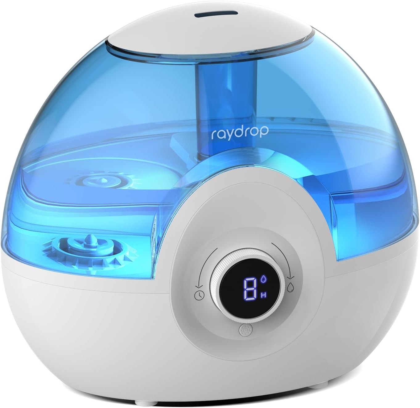 2.2L 26dB 30 raydrop Humidifiers for Bedroom, Cool Mist Humidifiers with Timer, Digital Knob, Quiet Small Humidifier