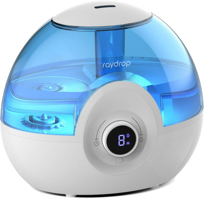 2.2L 26dB 30 raydrop Humidifiers for Bedroom, Cool Mist Humidifiers with Timer, Digital Knob, Quiet Small Humidifier