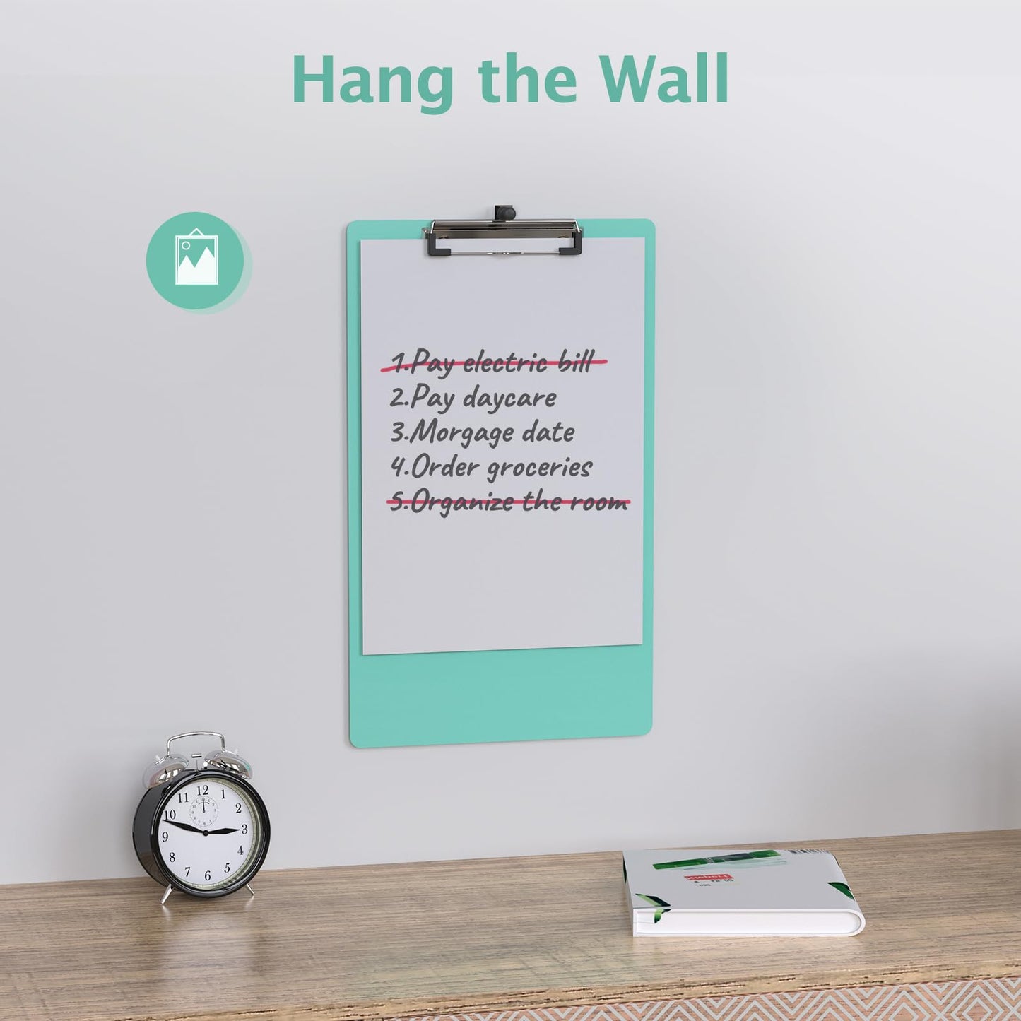 Macroclo Legal Size Clipboard, Teal Plastic 8.5 x 14 Clip Board for Lawers, Heavy Duty Butterfly Clip, 9 x 15 in, Office & School Supply(Pack of 10)