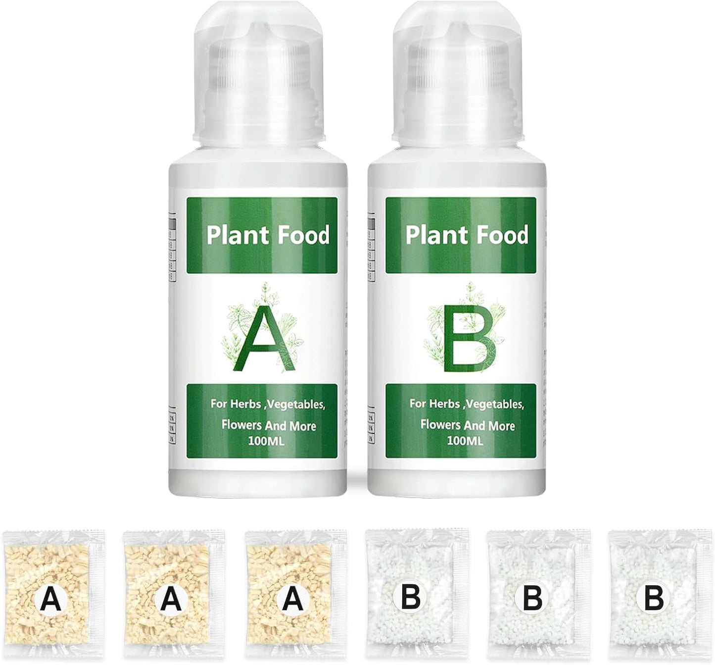 CONNOVA 800ML Hydroponic Nutrients, Hydroponic Plant Nutrients A and B, Universal A&B Indoor Plant Nutrients for Lush