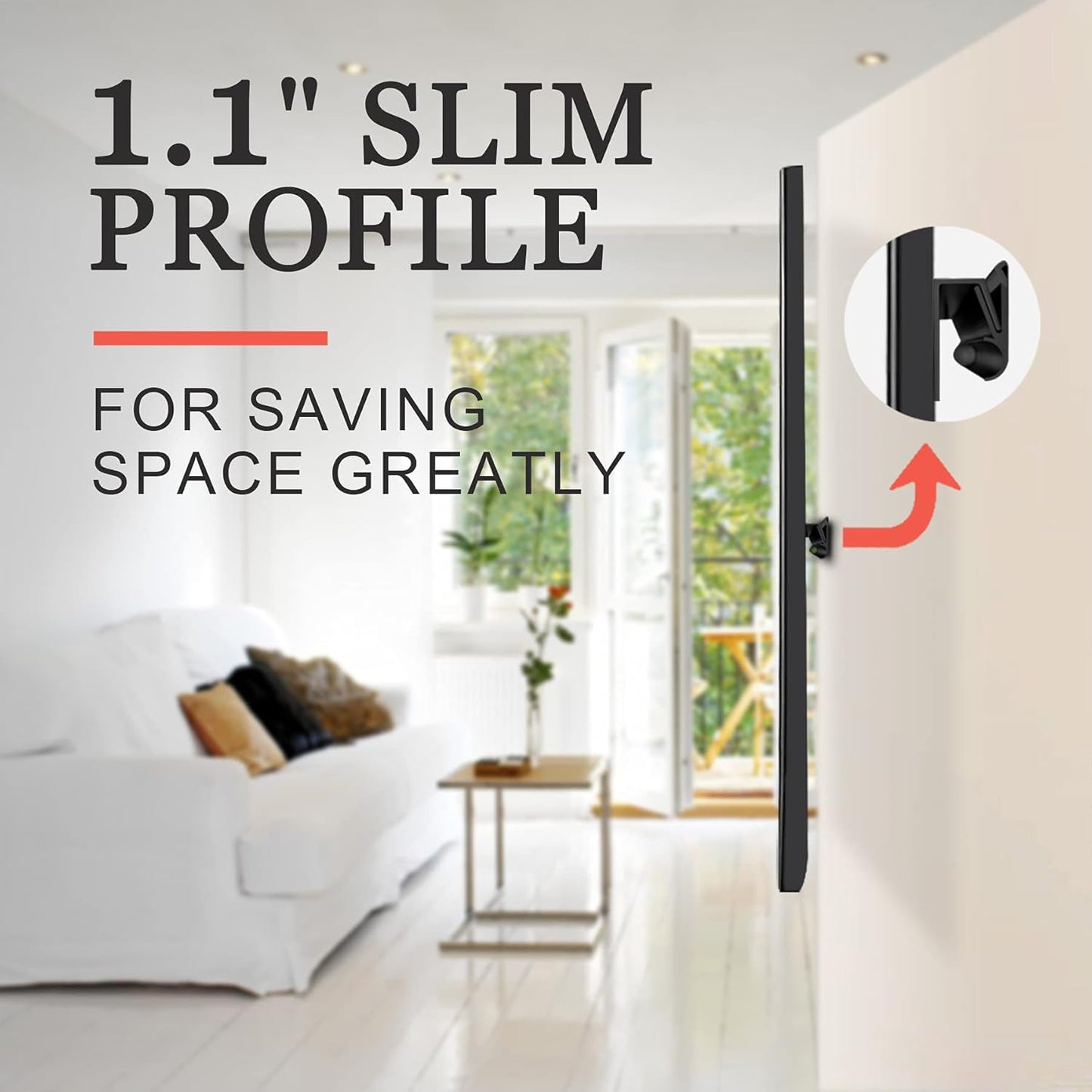 Skiennix No Stud TV Wall Mount - Easy Install Drywall Hanger for 12-55 Inch Flat Screen TVs Up to 99 lbs