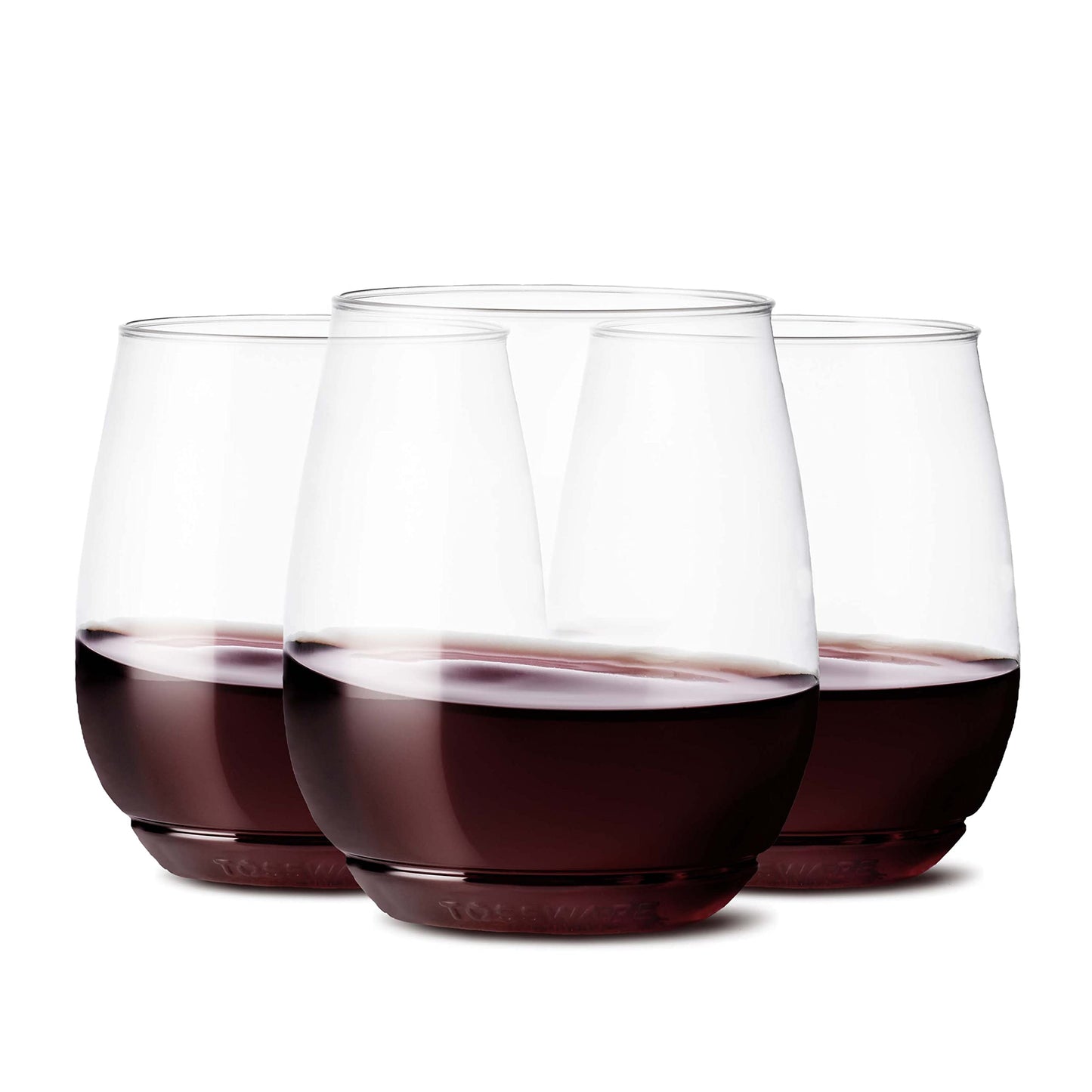 TOSSWARE POP 14oz Wine Set of 252 and 12oz Rocks Whiskey Glasses Set of 252, Recyclable Unbreakable Plastic Drinkware