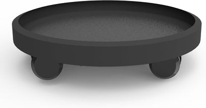 WanderingDonkey 9.8 Inch Heavy Duty Plant Caddie with Wheels,Rolling Plant Stand Pot Trolley,Wheeled Planter Saucer